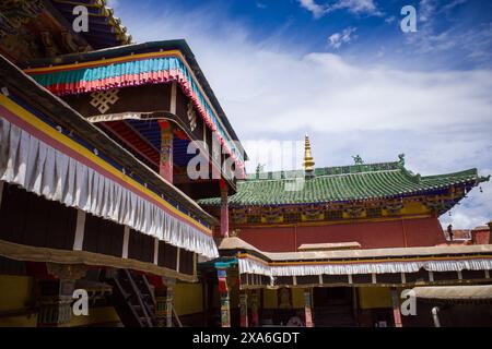 Le Stupa de Kumbum dans le comté de Gyantse, Tibet, Chine Banque D'Images