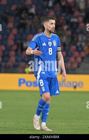 Bologne, Italie. 4 juin 2024 ; Stadio Renato Dall'Ara, Bologne, Italie ; International Football Friendly, Italie contre Turquie ; Jorginho d'italie crédit : action plus Sports images/Alamy Live News Banque D'Images