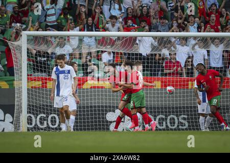 Lisbonne, Portugal. 04 juin 2024. Lisbonne, 04/06/2024 - L'équipe nationale AA a accueilli ses homologues finlandais cet après-midi au stade Alvalade de Lisbonne, dans un match amical pour préparer l'Euro 2024 crédit : Atlantico Press/Alamy Live News Banque D'Images