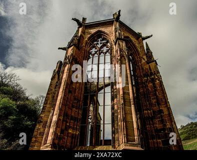 Chapelle Werner dans la vieille ville de Bacharach, vallée du Haut-Rhin moyen, Rhénanie-Palatinat, Allemagne Banque D'Images