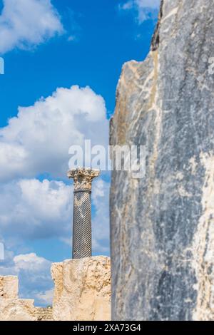 Site archéologique, Kourion, district d'Akrotiri, République de Chypre Banque D'Images