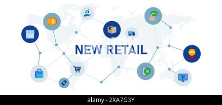 nouveau magasin de vente au détail commerce commercial vente service à la clientèle Illustration de Vecteur