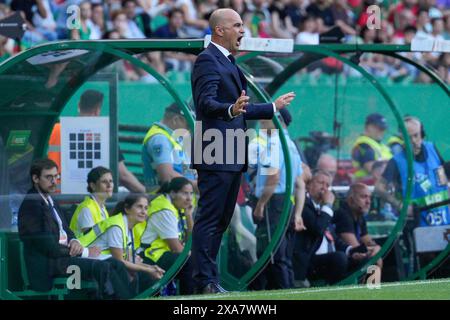 Lisbonne, Portugal. 04 juin 2024. Roberto Martinez, entraîneur du Portugal, vu lors du match amical de l'UEFA entre le Portugal et la Finlande à l'Estadio Jose Alvalade. Score final : Portugal 4:2 Finlande (photo Bruno de Carvalho/SOPA images/SIPA USA) crédit : SIPA USA/Alamy Live News Banque D'Images