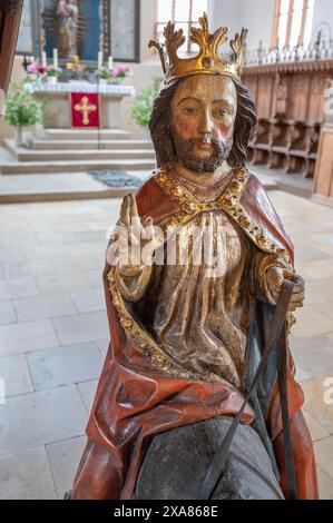 Vue détaillée du Palmesel créé vers 1470, église Sainte-Marie, Kalbensteinberg, moyenne Franconie, Bavière, Allemagne Banque D'Images