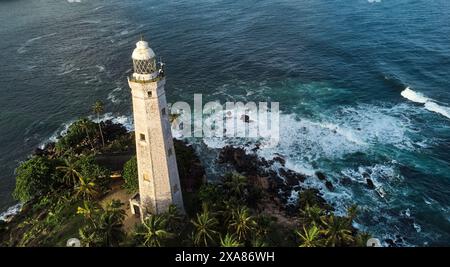 Vue aérienne du phare de Dondra au Sri Lanka Banque D'Images