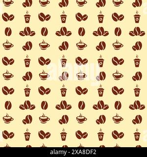 Modèle d'icône de café Design simple et propre. Fond de boisson chaude Illustration de Vecteur