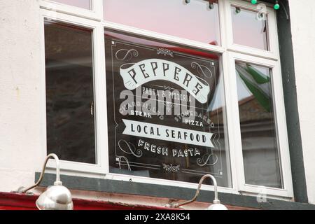 Peppers Pasta and Pizza, composé Ives, Cornwall, England, UK, 2024 Banque D'Images