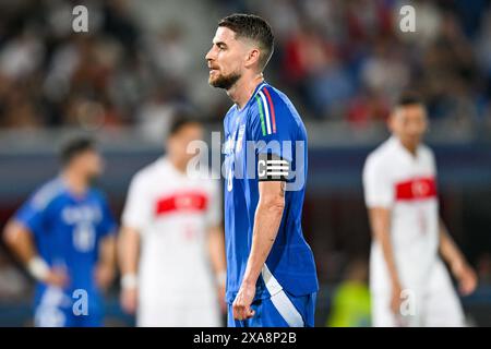 Bologne, Italie. 04 juin 2024. Portrait de Italyâ&#x80;&#x99;s Jorginho (Arsenal) pendant Italie - Turkiye, match amical de football à Bologne, Italie, 4 juin 2024 crédit : Agence photo indépendante/Alamy Live News Banque D'Images