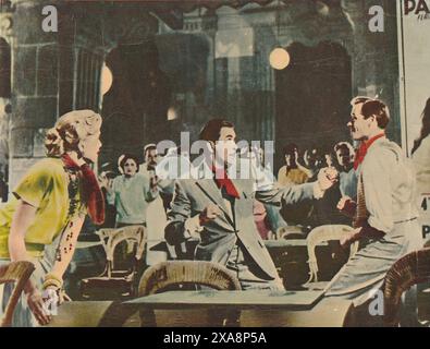 Le Soleil se lève aussi (20th Century Fox, 1957). Hemingway. Avec Tyrone Power, Ava Gardner, Mel Ferrer, Errol Flynn, Eddie Albert, Juliette Greco, Greg Banque D'Images