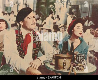 Le Soleil se lève aussi (20th Century Fox, 1957). Hemingway. Avec Tyrone Power, Ava Gardner, Mel Ferrer, Errol Flynn, Eddie Albert, Juliette Greco, Greg Banque D'Images