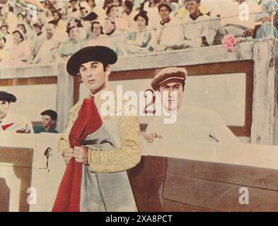 Le Soleil se lève aussi (20th Century Fox, 1957). Hemingway. Avec Tyrone Power, Ava Gardner, Mel Ferrer, Errol Flynn, Eddie Albert, Juliette Greco, Greg Banque D'Images