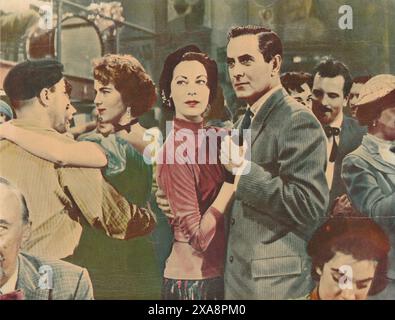 Le Soleil se lève aussi (20th Century Fox, 1957). Hemingway. Avec Tyrone Power, Ava Gardner, Mel Ferrer, Errol Flynn, Eddie Albert, Juliette Greco, Greg Banque D'Images