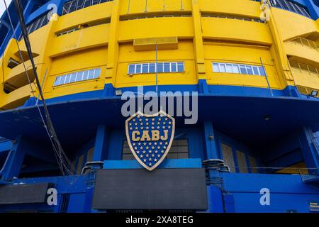 La Bombanera ou Estadio Alberto J. Armando, domicile du club de football Boca Juniors. La Boca, Buenos Aires, Argentine. Banque D'Images