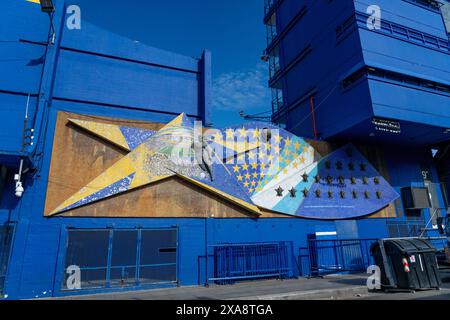 La Bombanera ou Estadio Alberto J. Armando, domicile du club de football Boca Juniors. La Boca, Buenos Aires, Argentine. Banque D'Images