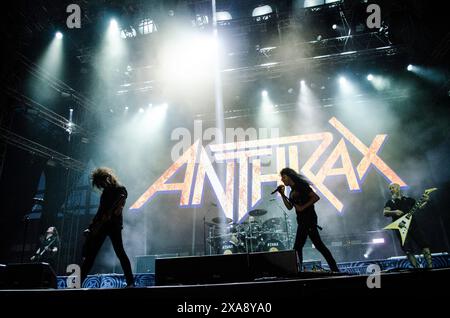 Anthrax au Release Athens Festival à Plateia Nerou / Grèce, juin 2019 Banque D'Images