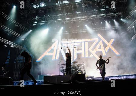 Anthrax au Release Athens Festival à Plateia Nerou / Grèce, juin 2019 Banque D'Images