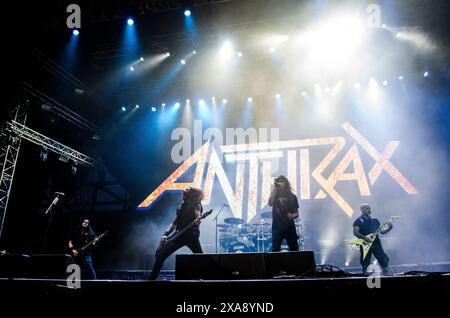 Anthrax au Release Athens Festival à Plateia Nerou / Grèce, juin 2019 Banque D'Images