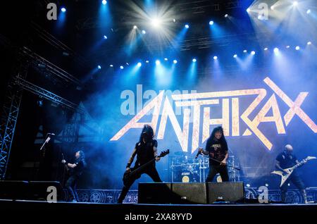 Anthrax au Release Athens Festival à Plateia Nerou / Grèce, juin 2019 Banque D'Images