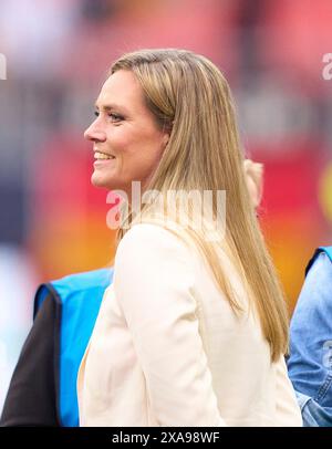 Julia Scharf, Moderatorin, Sportmoderatorin, Das Erste, ARD, dans le match amical ALLEMAGNE - UKRAINE 0-0 DEUTSCHLAND - UKRAINE en préparation pour les Championnats d'Europe 2024 le 3 juin 2024 à Nuernberg, Allemagne. Photographe : ddp images / STAR-images Banque D'Images