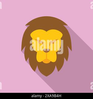 Lion illustrant la puissance et la fierté avec une expression neutre Illustration de Vecteur