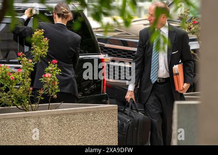 Wilmington, États-Unis. 05 juin 2024. L'avocat Abbe Lowell arrive à la cour fédérale J. Caleb Boggs pour les accusations criminelles d'armes à feu de Hunter Biden à Wilmington, DE le mercredi 5 juin 2024. Photo de Ken Cedeno/UPI . Crédit : UPI/Alamy Live News Banque D'Images