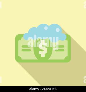 Illustration du concept de blanchiment d'argent avec des billets d'un dollar. Banque. Et des icônes financières représentant des activités illégales dans le secteur bancaire. Affaires. Et du gouvernement. Y compris la corruption. Fraude Illustration de Vecteur