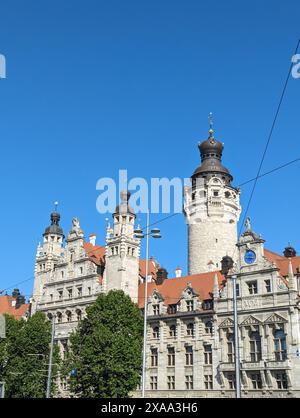 Plan vertical de scènes capturées à Leipzig, en Allemagne Banque D'Images