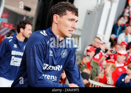 Copenhague, Danemark. 05 juin 2024. Denmarks Andreas Christensen avant un match amical international entre le Danemark et la Suède à Parken, Copenhague, Danemark, mercredi 5 juin 2024 crédit : Ritzau/Alamy Live News Banque D'Images