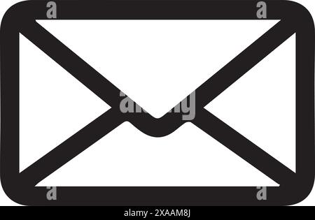 Signe d'e-mail, signe de message, symbole d'e-mail, icône d'enveloppe, services de messagerie Illustration de Vecteur