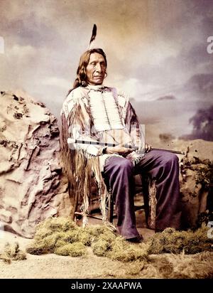 Red Cloud par Charles Milton Bell en 1880 Banque D'Images