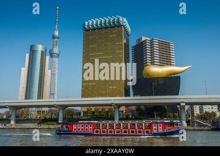 Architecture moderne dans l'Asakusa, Tokyo, Honshu, Japon, Asie Banque D'Images