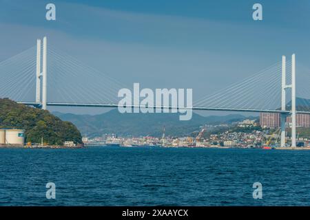 Pont Megami, Nagasaki, Kyushu, au Japon, en Asie Banque D'Images