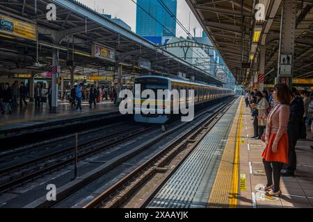 Métro à Tokyo, Honshu, Japon, Asie Banque D'Images