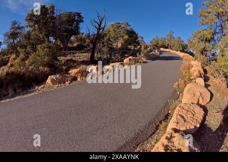 Le Greenway Trail qui court entre Pima point et Monument Creek Vista, Grand Canyon, Arizona, États-Unis d'Amérique, Amérique du Nord Banque D'Images