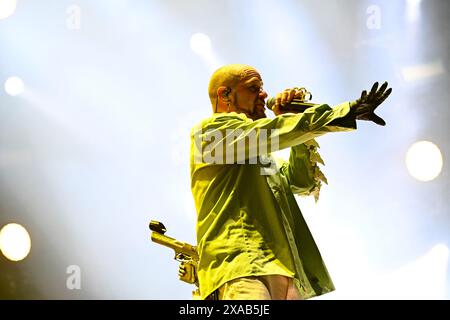 Five Finger Death Punch de Las Vegas joue sur la scène du festival au Sweden Rock Festival 2024 à Sölvesborg, Suède le 05 juin 2024. Photo : Fredrik Sandberg/TT/Code 10080 crédit : TT News Agency/Alamy Live News Banque D'Images