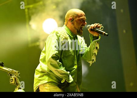 Five Finger Death Punch de Las Vegas joue sur la scène du festival au Sweden Rock Festival 2024 à Sölvesborg, Suède le 05 juin 2024. Photo : Fredrik Sandberg/TT/Code 10080 crédit : TT News Agency/Alamy Live News Banque D'Images