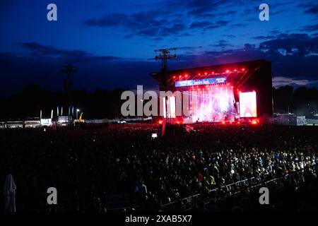 Five Finger Death Punch de Las Vegas joue sur la scène du festival au Sweden Rock Festival 2024 à Sölvesborg, Suède le 05 juin 2024. Photo : Fredrik Sandberg/TT/Code 10080 crédit : TT News Agency/Alamy Live News Banque D'Images