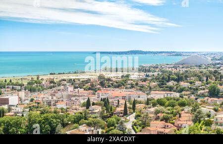 Cagnes sur mer et Cap d'Antibes Banque D'Images