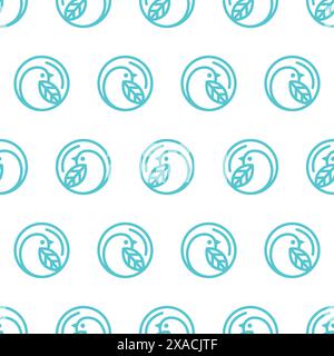 Motif sans couture d'oiseau, fond d'oiseau simple Illustration de Vecteur