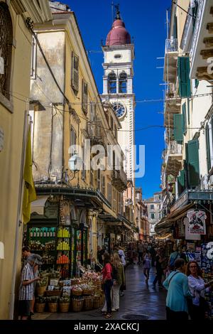 Scènes dans les rues de Kerkyra, Corfou, Grèce. Octobre 2022 Banque D'Images