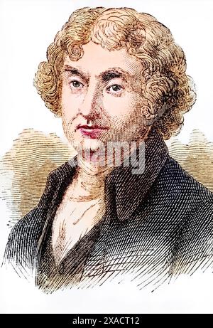 Thomas Jefferson (geb. 13. Avril 1743 à Shadwell BEI Charlottesville, colonie de Virginie, Gest. 4. Juli 1826 auf Monticello BEI Charlottesville, Virginia) War einer der Gründerväter der Vereinigten Staaten, von 1801 bis 1809 der dritte amerikanische Präsident , Historisch, digital restaurierte Reproduktion von einer Vorlage aus dem 19. Jahrhundert, date du dossier non précisée, Banque D'Images