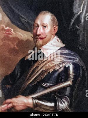 Gustav Ii. Adolf (geb.19. Décembre 1594 à Stockholm, est.16. November 1632 BEI Lützen) aus dem Haus Wasa War von 1611 bis 1632 König von Schweden und eine der wichtigsten Figuren der schwedischen Geschichte und des Dreißigjährigen Krieges, Historisch, digital restaurierte Reproduktion von einer Vorlage aus dem 19. Jahrhundert, date du dossier non précisée Banque D'Images