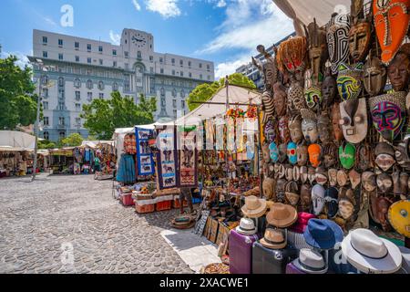 Vue de stands de souvenirs colorés sur Greenmarket Square, Cape Town, Western Cape, Afrique du Sud, Afrique Copyright : FrankxFell 844-33811 Banque D'Images