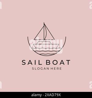 logo line art illustration vectorielle design minimaliste Illustration de Vecteur