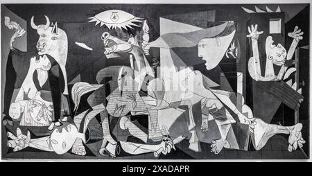 Tableau de Pablo Picasso (1881-1973), titre - Guernica, 1937. Huile sur toile. Dépeignant le bombardement de la ville de Guernica pendant le civil espagnol Banque D'Images