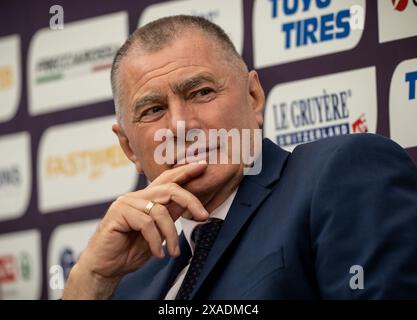 ROM, Italie. 06 juin 2024. Athlétisme : avant le début des Championnats d'Europe ; Conférence de presse de la Fédération européenne d'athlétisme : Dobromir Karamarinov, Président européen d'athlétisme. Crédit : Michael Kappeler/dpa/Alamy Live News Banque D'Images