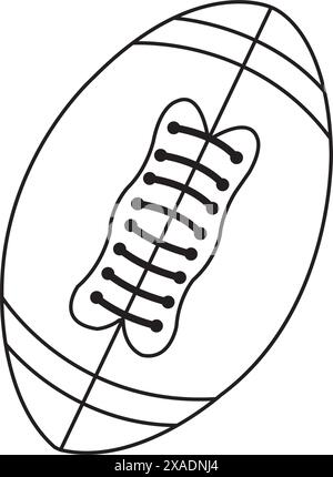 Modèle de conception d'illustration vectorielle d'icône de balle de rugby Illustration de Vecteur