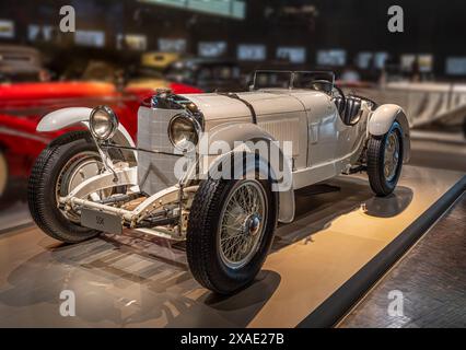 Mercedes-Benz SSK 27/170/225 CH, 1928. Musée Mercedes Benz, Mercedes-Benz World à Stuttgart, Baden Wuertemberg, Allemagne, Europe Banque D'Images