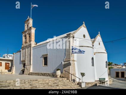 Église d'Agio Pnevma (Saint-esprit), 1865, dans le village de Petrokefali, Plaine de Mesara, Crète centrale, Grèce Banque D'Images