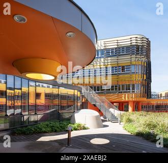 Vienne, Autriche - Département 3, bloc administratif et bureau du recteur, Campus WU / Université d'économie et d'affaires de Vienne campus par CRAB Studio Banque D'Images